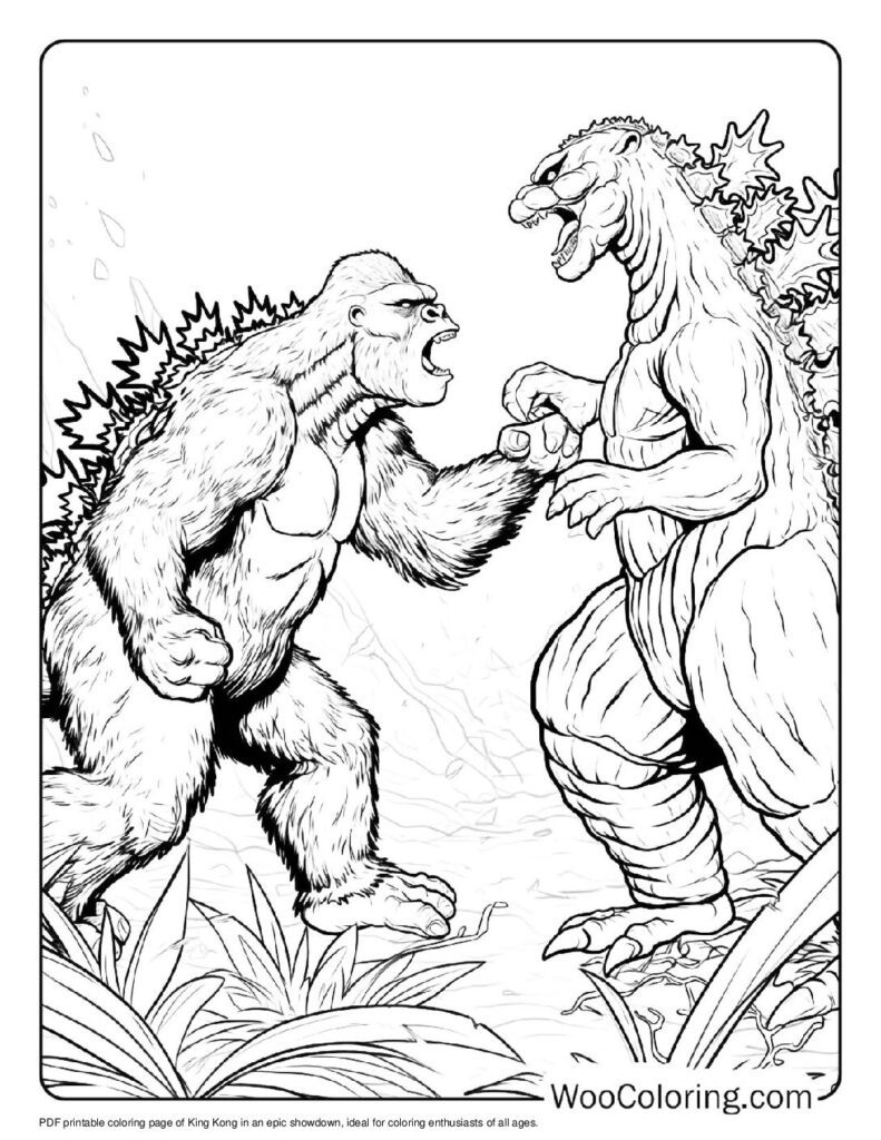 100 King Kong Coloring Pages Free PDF To Print Woo Coloring