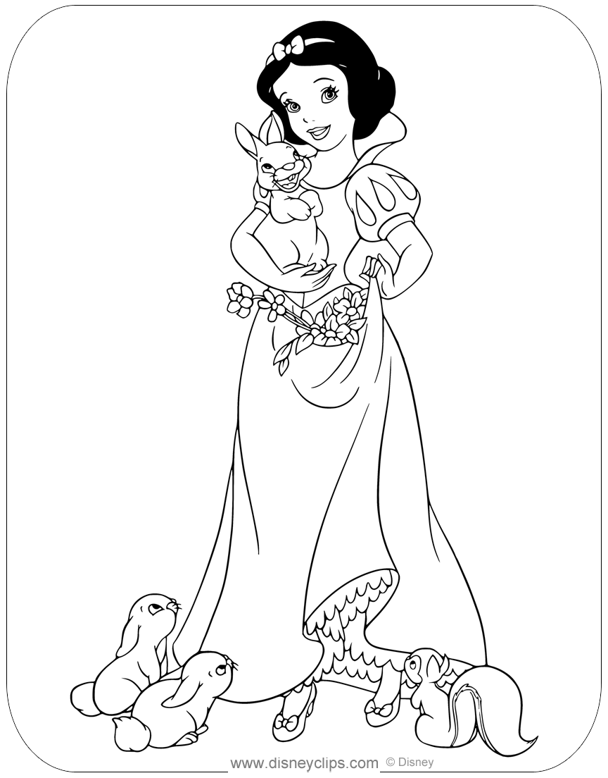 116 Snow White And The Seven Dwarfs Coloring Pages Disneyclips