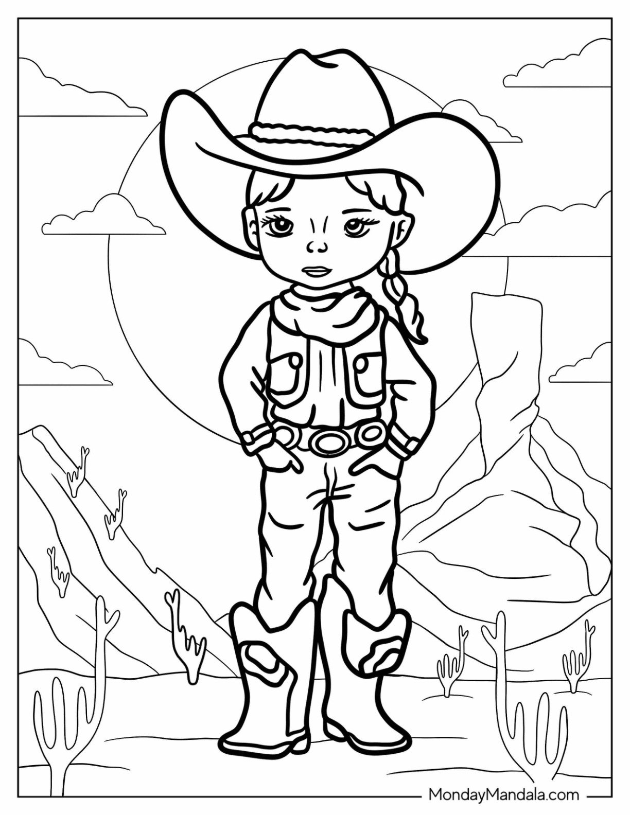 20 Cowboy Coloring Pages Free PDF Printables 