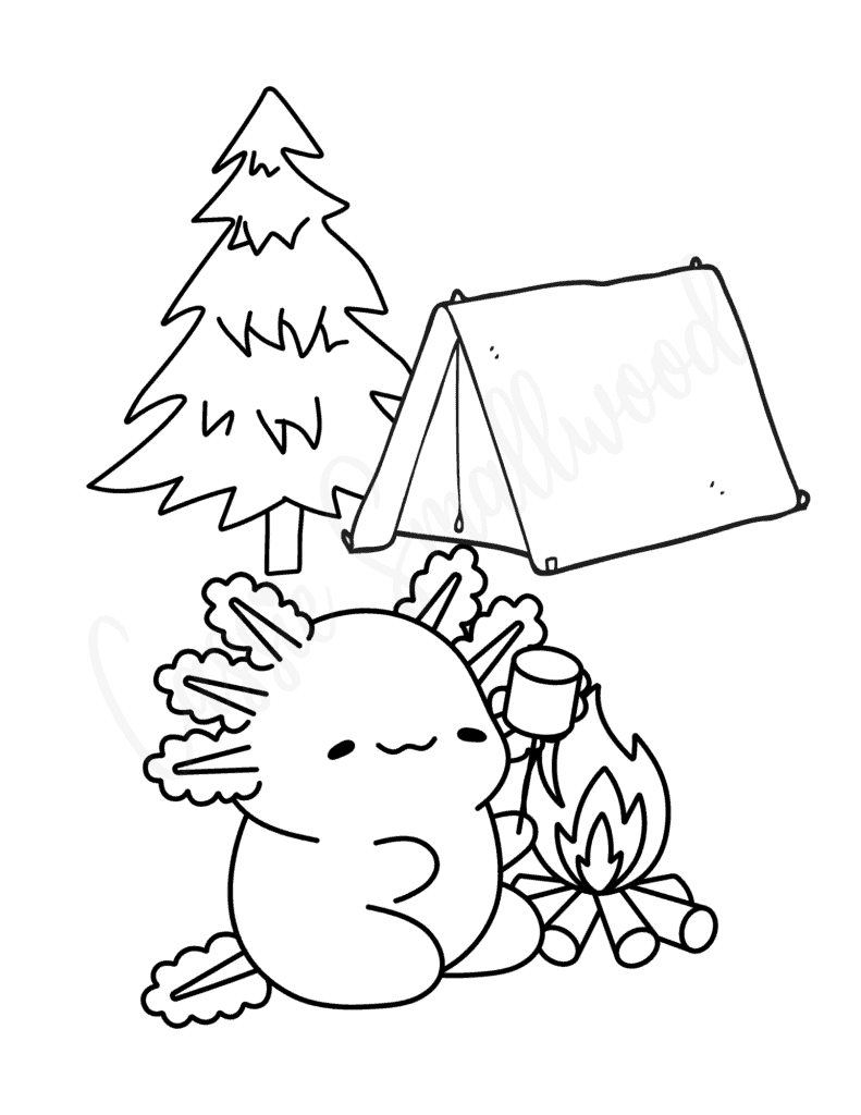 20 CUTEST Axolotl Coloring Pages Cassie Smallwood
