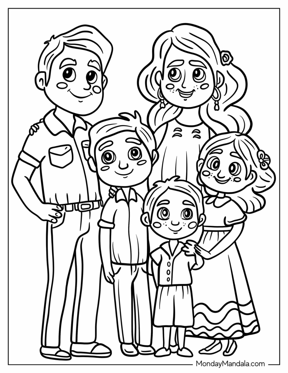 20 Family Coloring Pages Free PDF Printables 