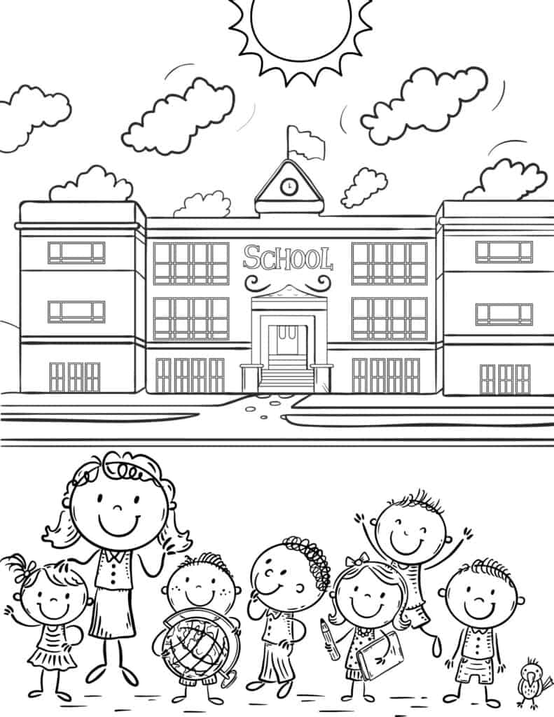School Coloring Pages Printable