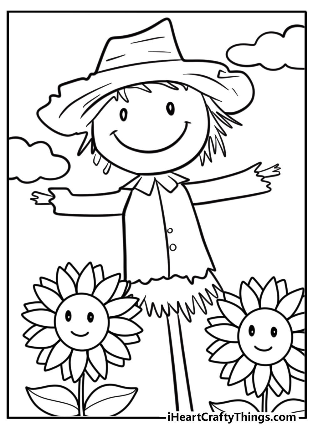 Free Printable Scarecrow Coloring Pages