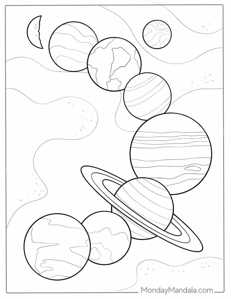 20 Solar System Coloring Pages Free PDF Printables 