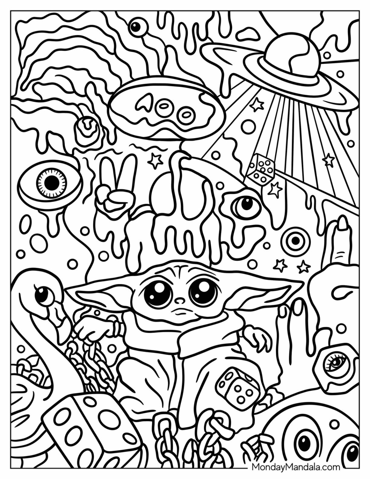 20 Trippy Coloring Pages Free PDF Printables 