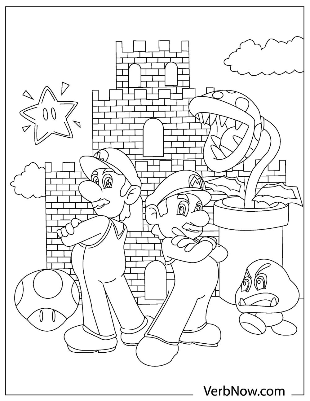 Printable Coloring Pages Super Mario