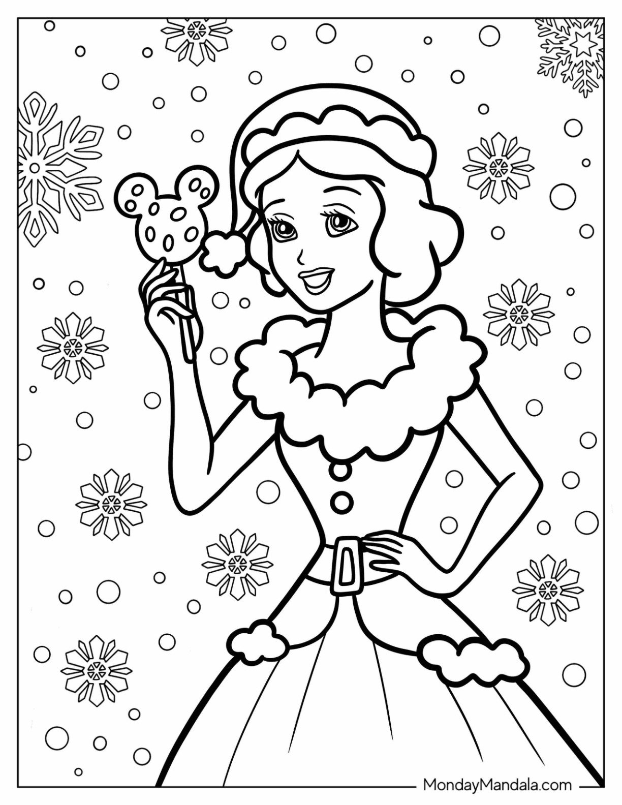 Christmas Disney Coloring Pages Printable