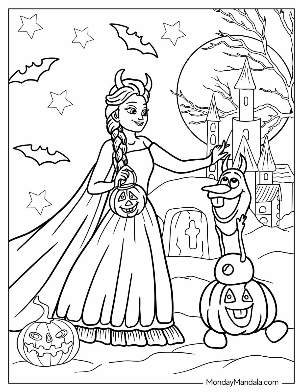 24 Disney Halloween Coloring Pages Free PDF Printables 