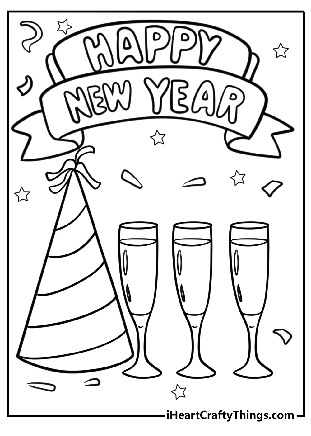 25 New Year s Coloring Pages 100 Free To Print PDF Sheets 