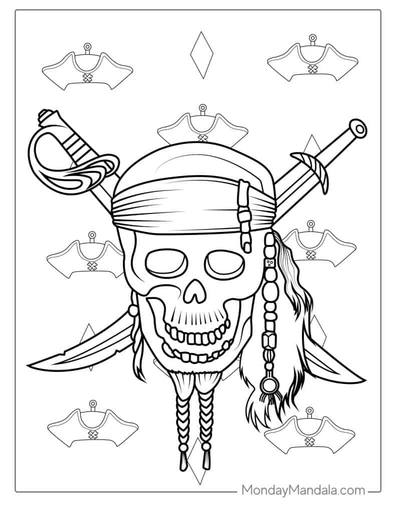 28 Pirate Coloring Pages Free PDF Printables 