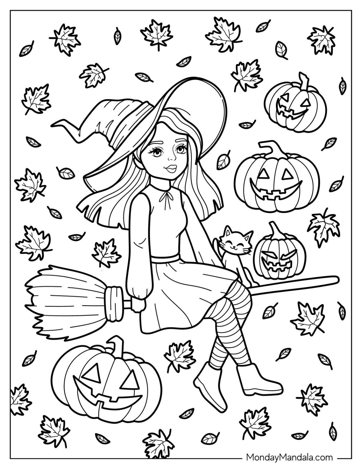 28 Witch Coloring Pages Free PDF Printables 