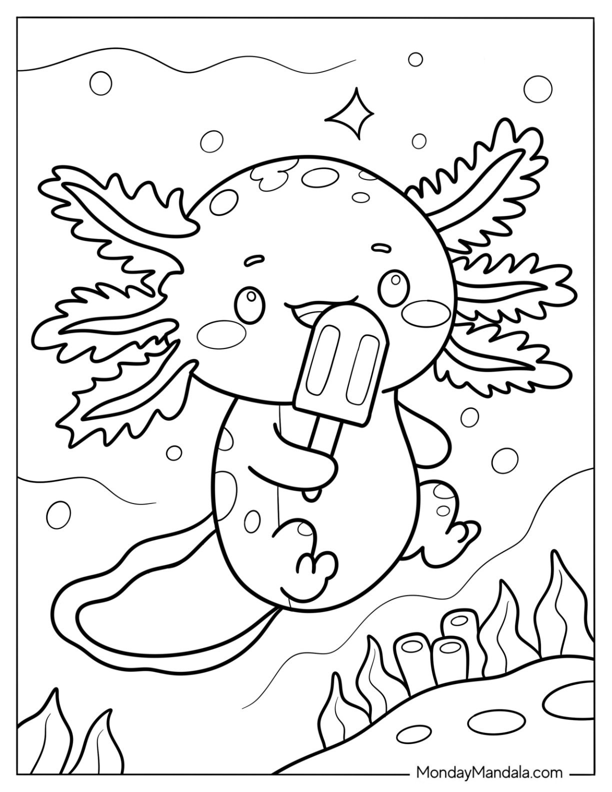 29 Axolotl Coloring Pages Free PDF Printables 