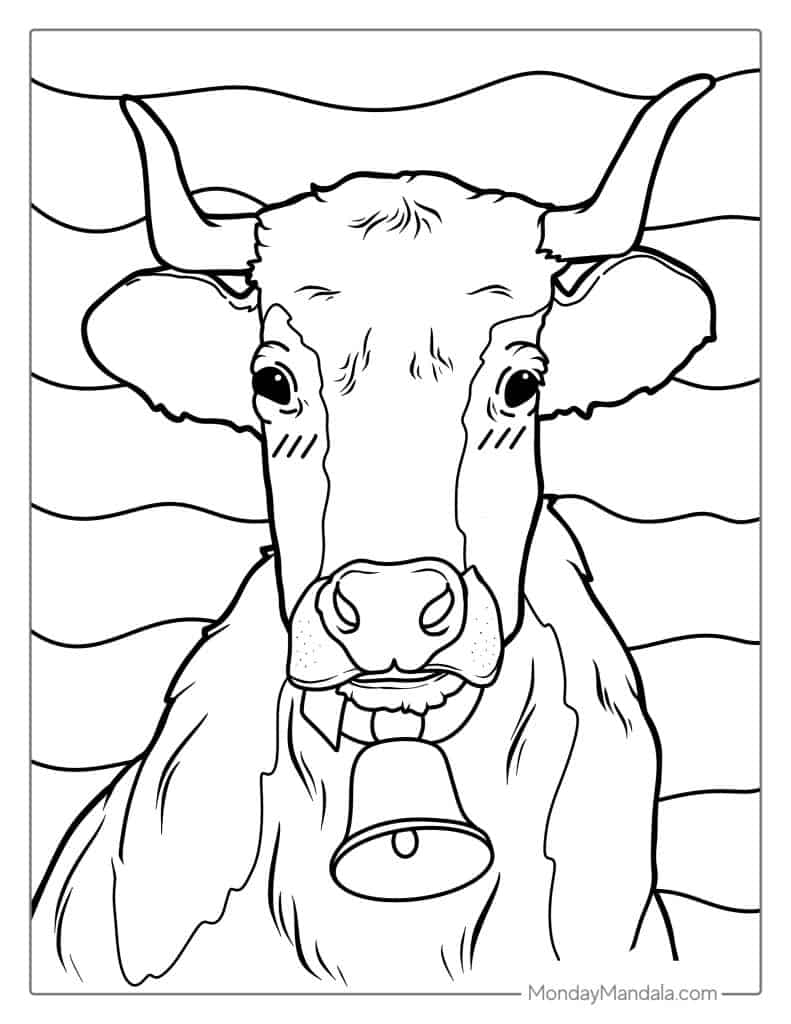 Free Coloring Pages Cows