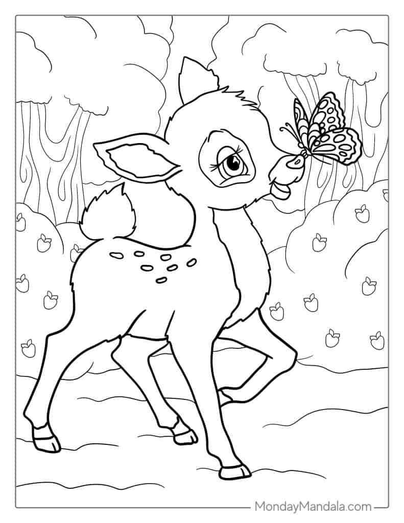 30 Deer Coloring Pages Free PDF Printables 
