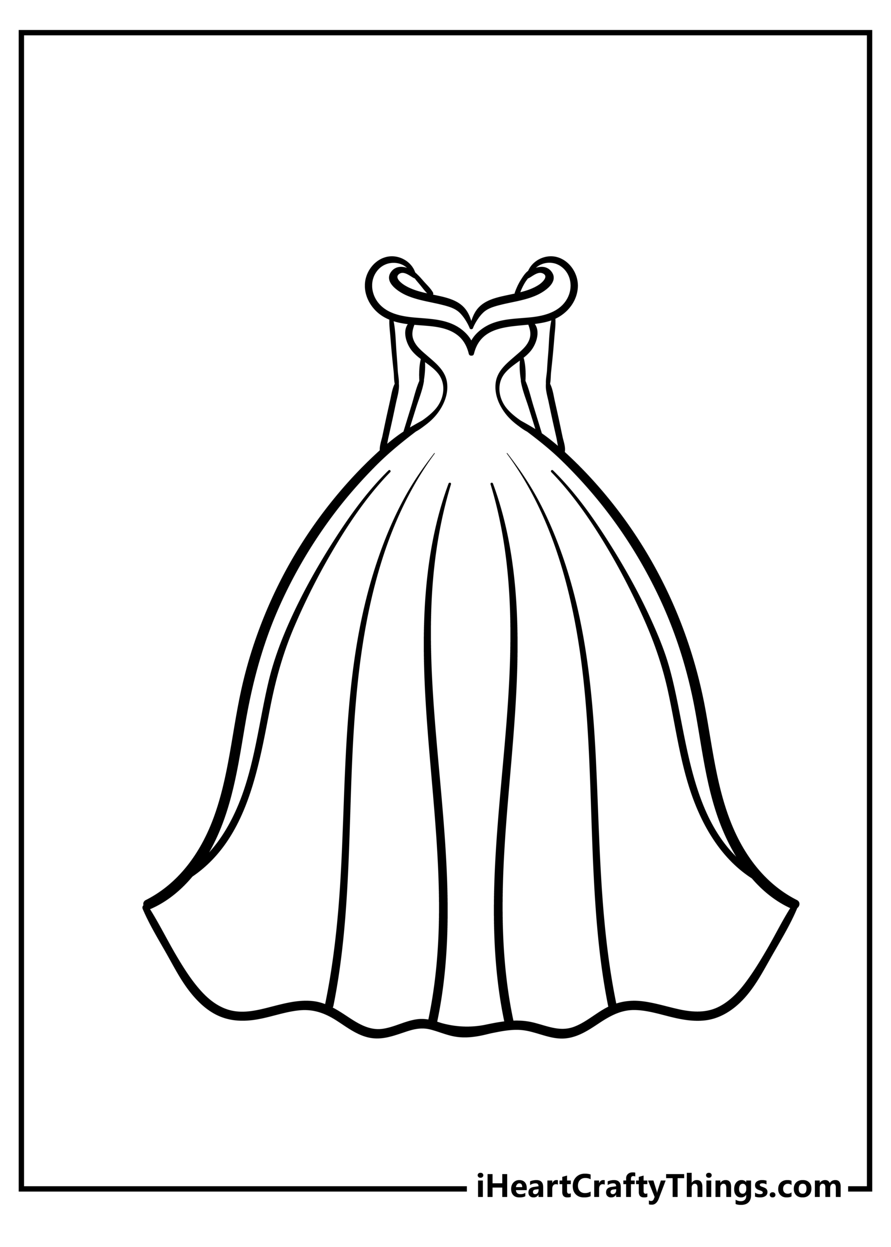 30 Dress Coloring Pages Free To Download Printables 