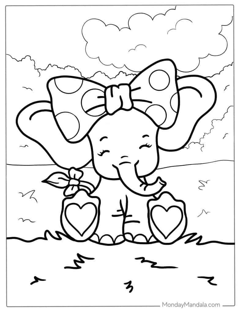 30 Elephant Coloring Pages Free PDF Printables 