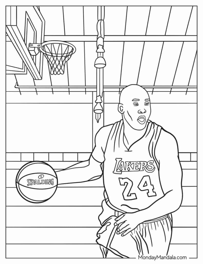 30 NBA Basketball Coloring Pages Free PDF Printables 