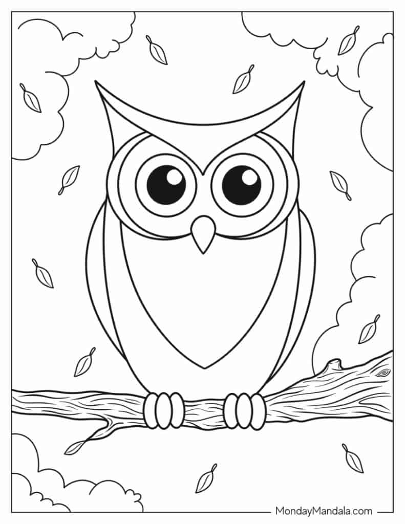 32 Owl Coloring Pages Free PDF Printables 