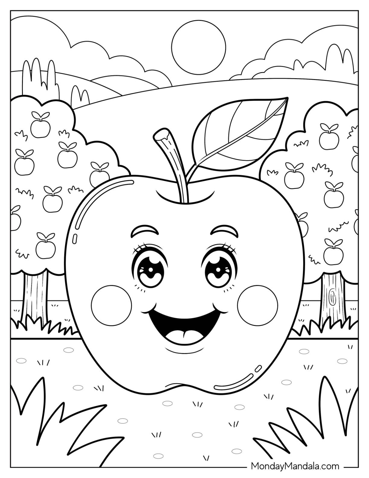 Apple Coloring Pages Printable