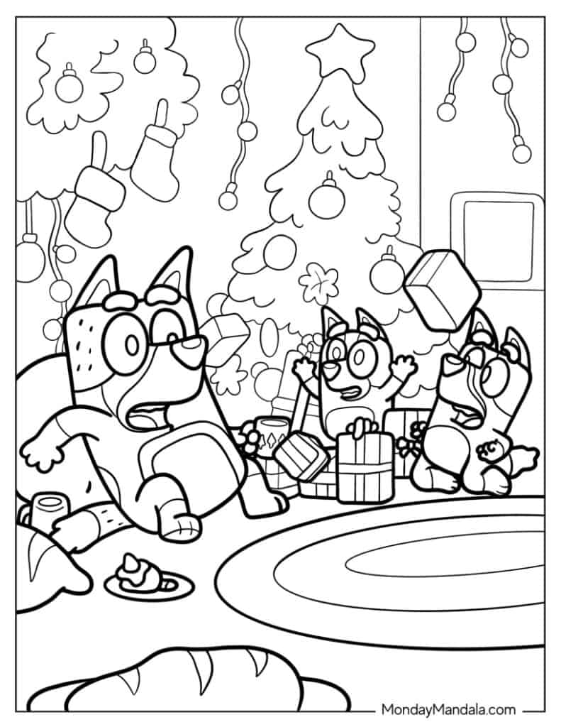 36 Bluey Coloring Pages Free PDF Printables 