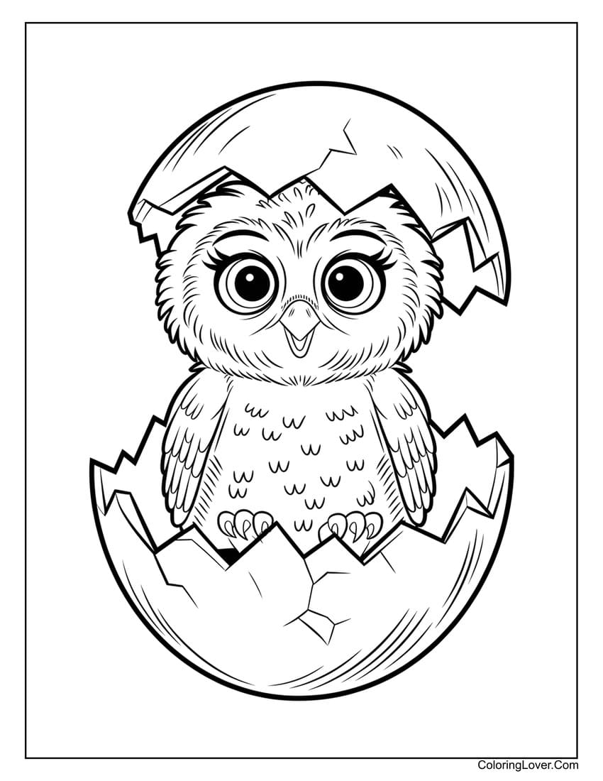 Owl Coloring Page Printable