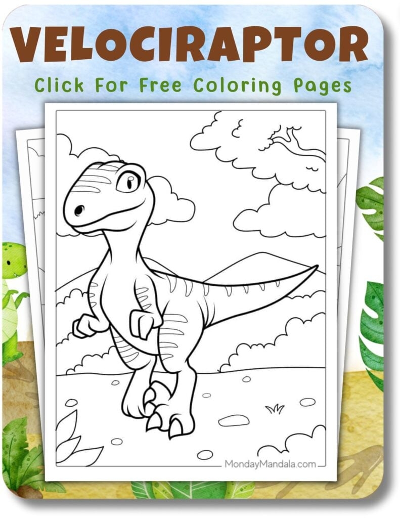 Free Coloring Page Dinosaur