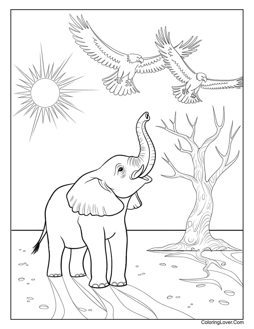42 Elephant Coloring Pages Free Printables For All Ages 