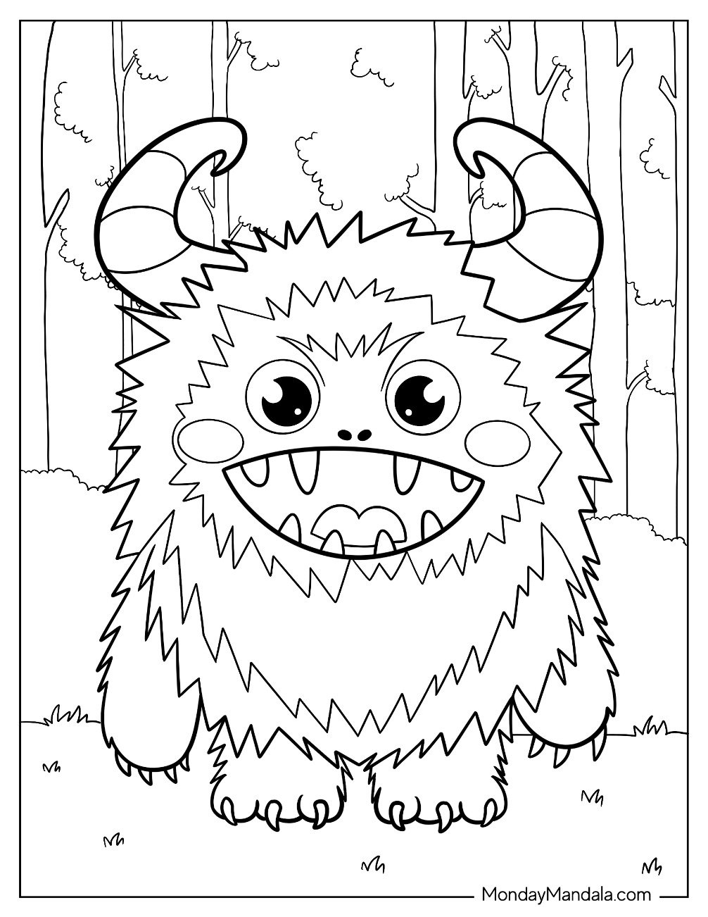 42 Monster Coloring Pages Free PDF Printables 