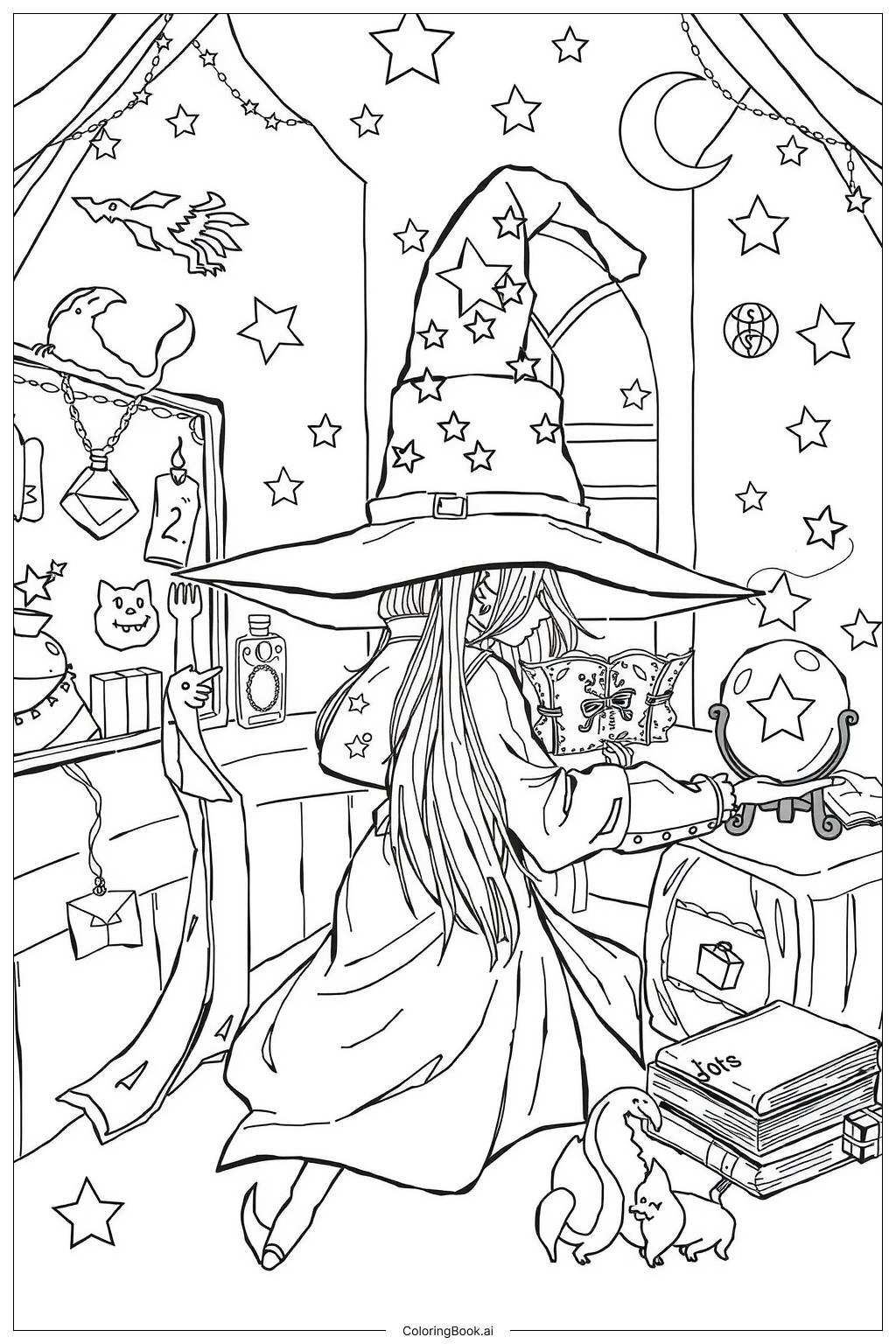 43 Witch Coloring Pages Free PDF PNG Printables 
