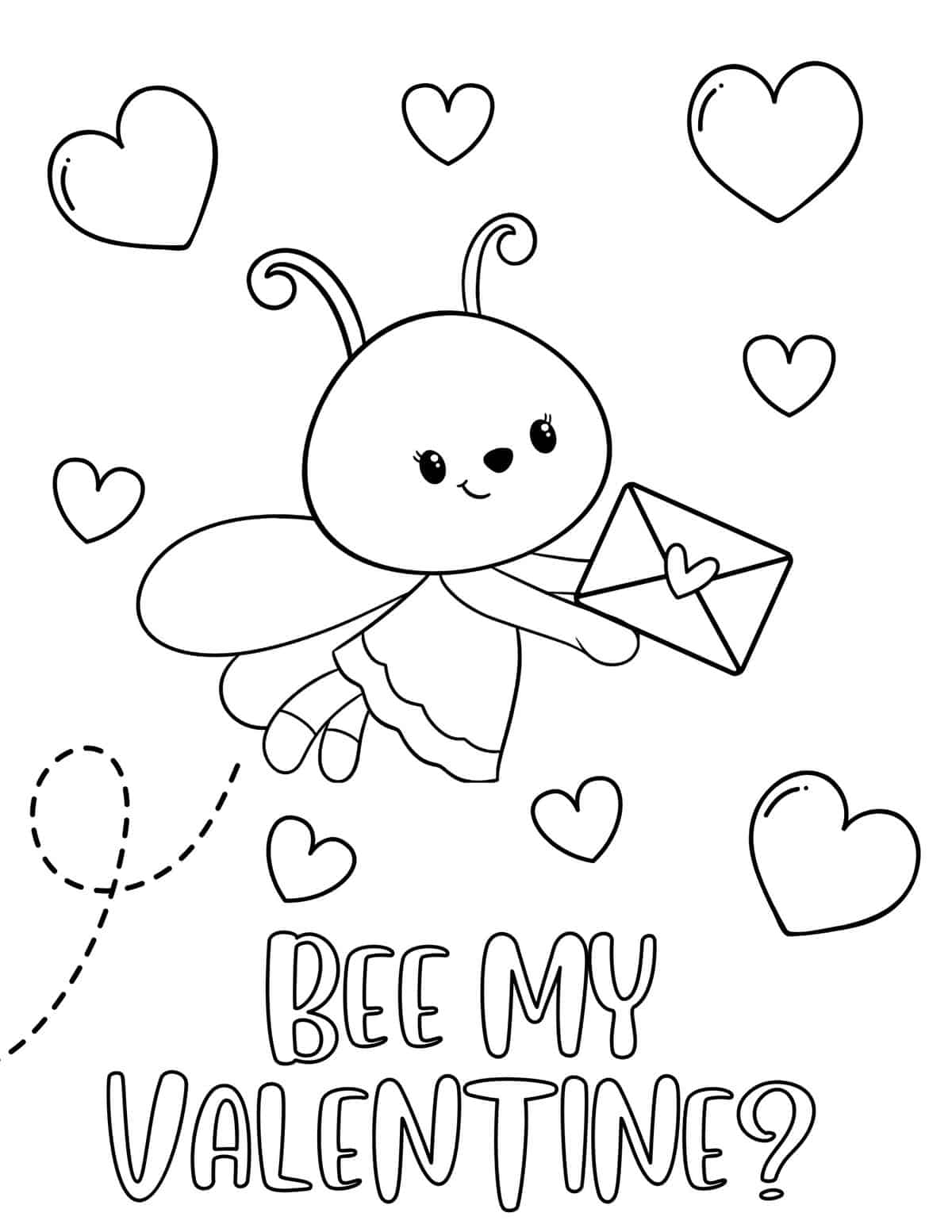 Free Coloring Pages For Kids Valentine's
