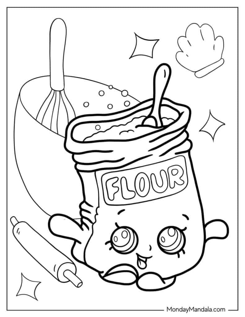 66 Shopkins Coloring Pages Free PDF Printables 