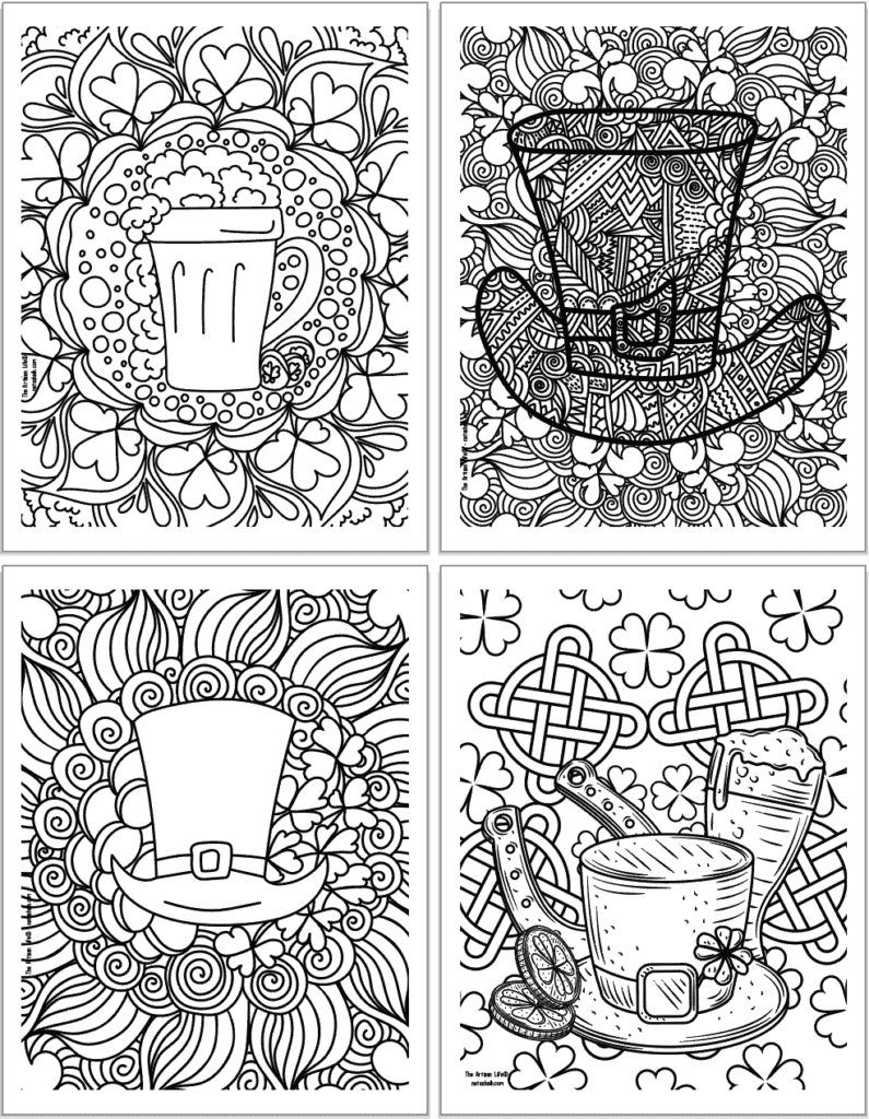 7 Free Printable St Patrick s Day Coloring Pages For Adults The Artisan Life