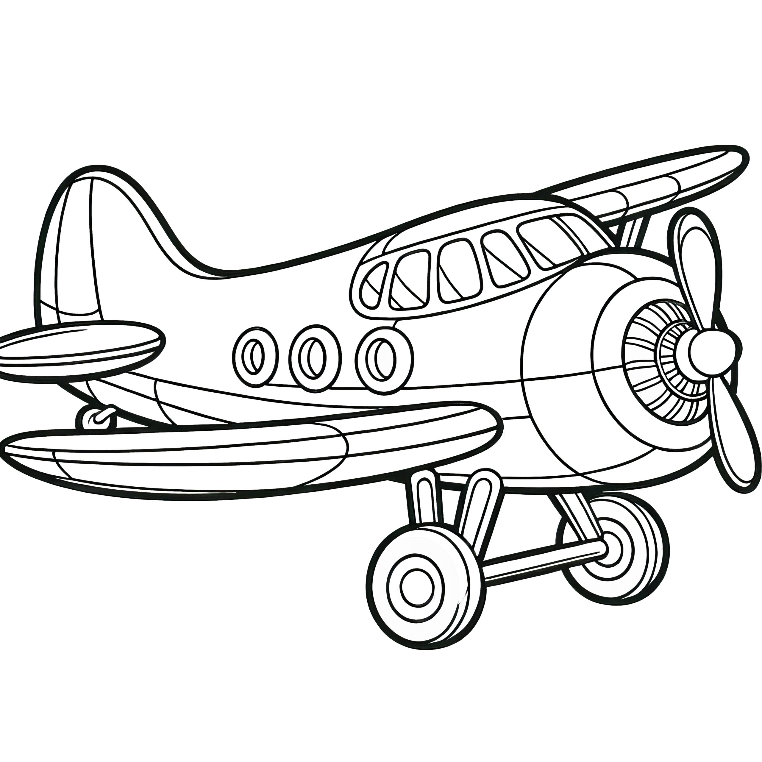 Free Coloring Pages Airplanes
