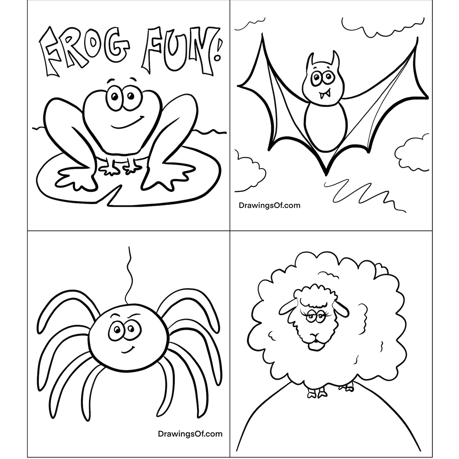 Animal Coloring Pages Free Printable Sheets Drawings Of 