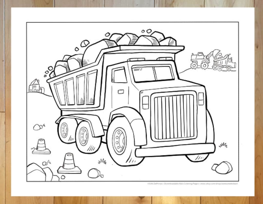 Dump Truck Coloring Pages Printable