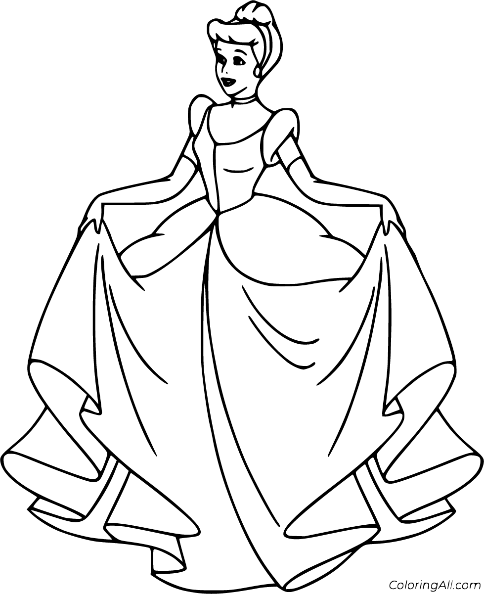 Cinderella Coloring Pages 63 Free Printables ColoringAll