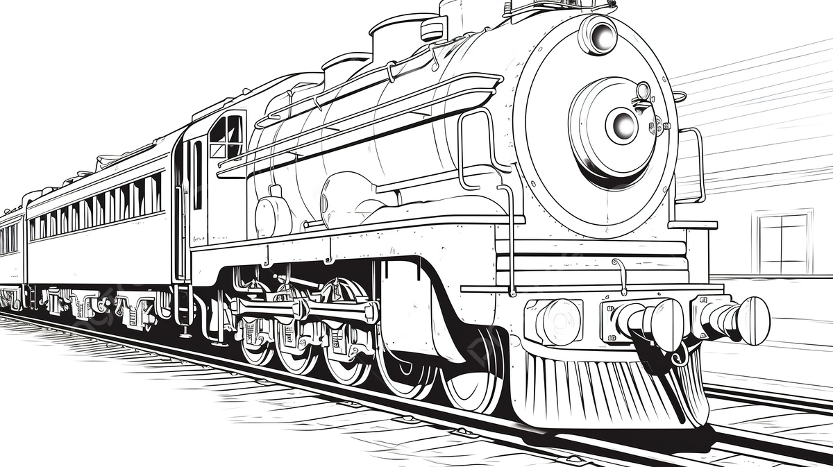 Classic Railway Layout Coloring Page Free Printable Background Vectors Free Clip Art Free Vector Train Coloring Picture Color Powerpoint Background Image And Wallpaper For Free Download