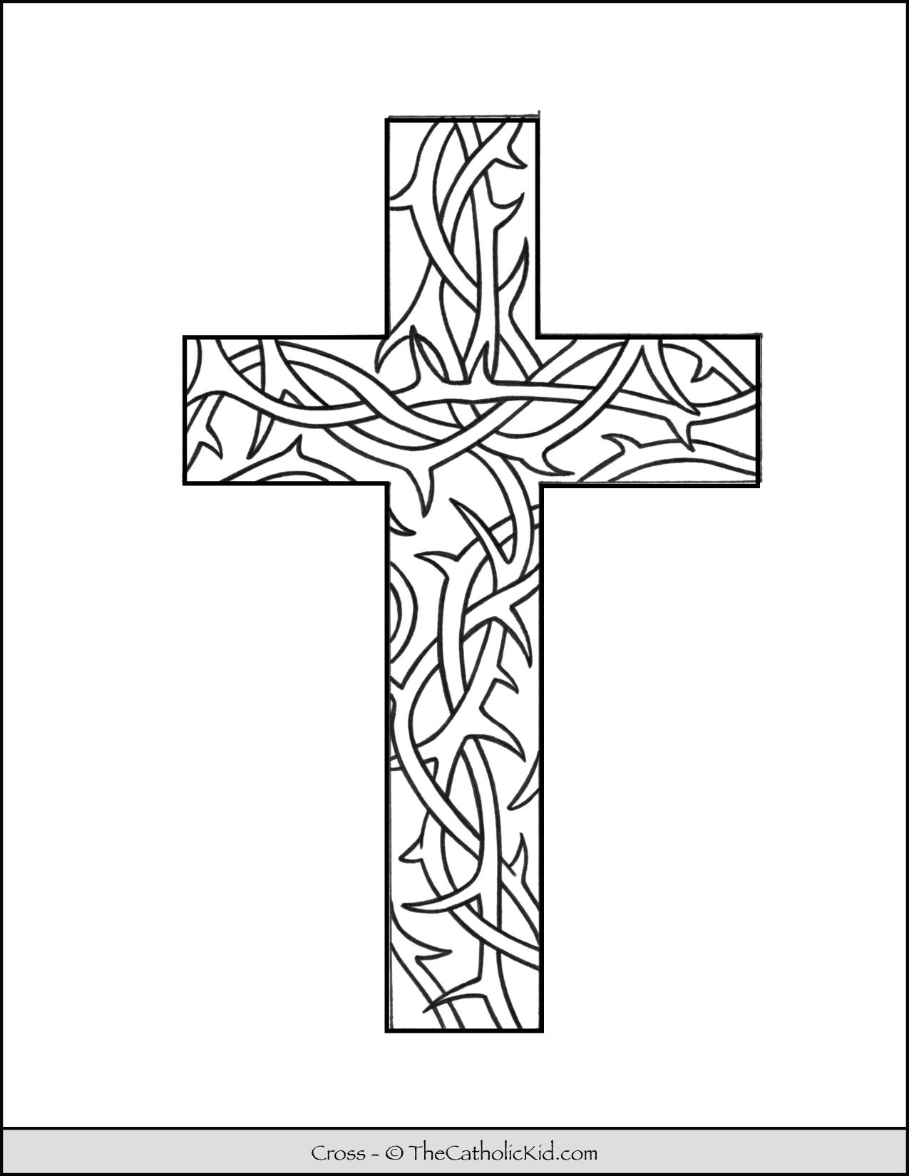Cross Coloring Page Printable