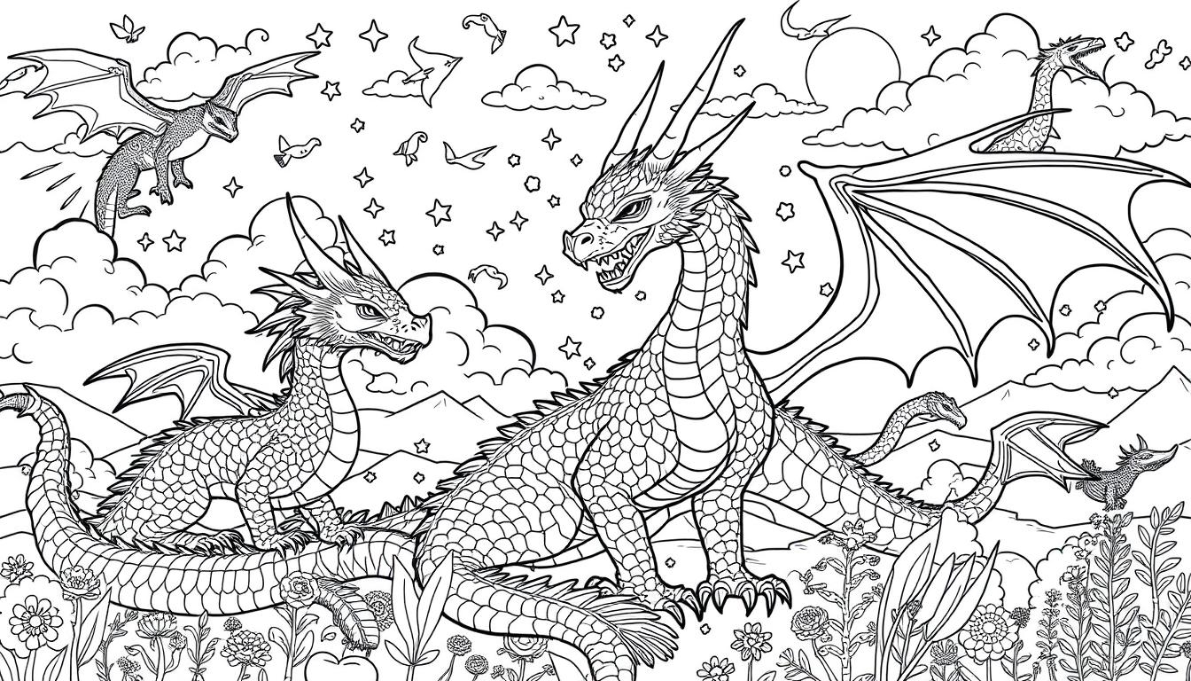 Dragon Coloring Pages Printables