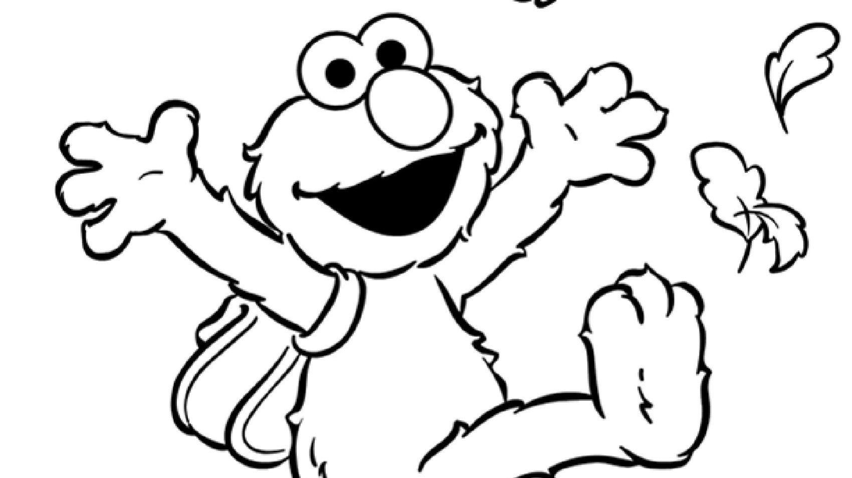 Elmo Playing In The Leaves Coloring Page PBS KIDS For Parents