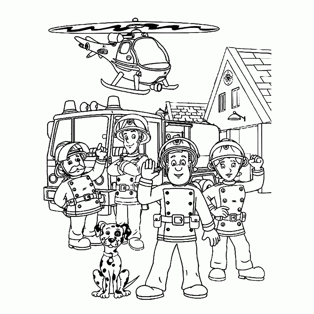 Fireman Coloring Pages Printable