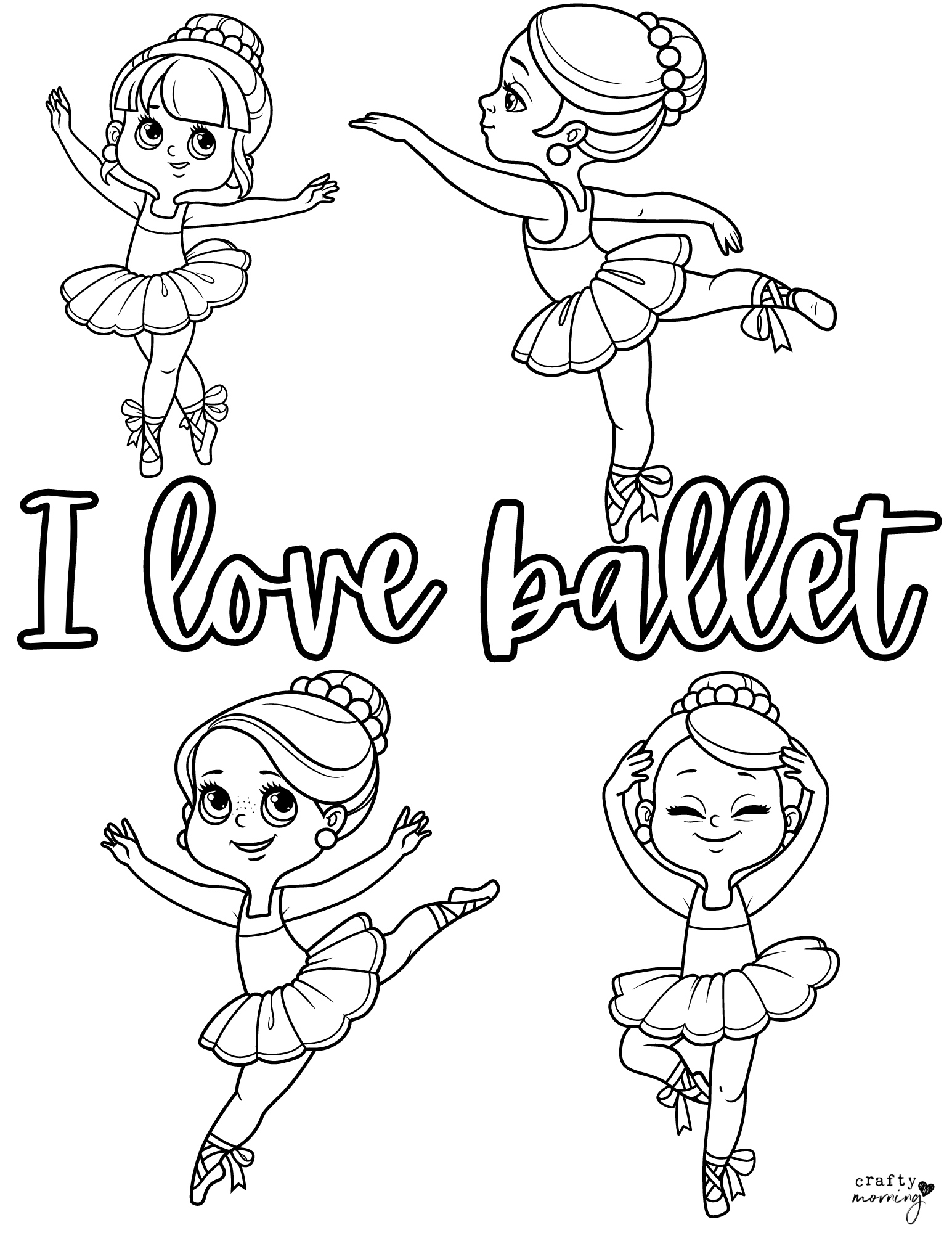 Free Ballet Coloring Pages Crafty Morning