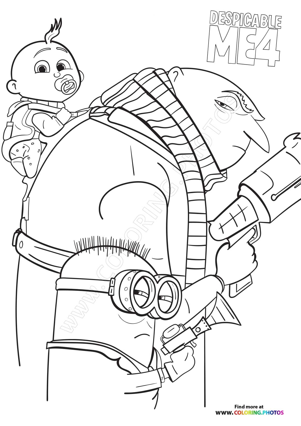 Free Despicable Me 4 Coloring Pages Download Print Coloring photos