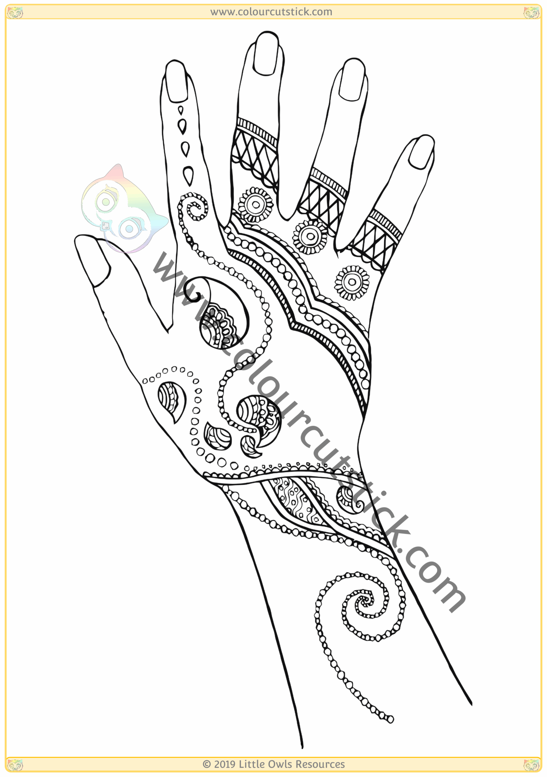 FREE Diwali Colouring Coloring Pages For Children Kids Toddlers Preschoolers Early Years Colour Cut Stick FREE Colouring Activities