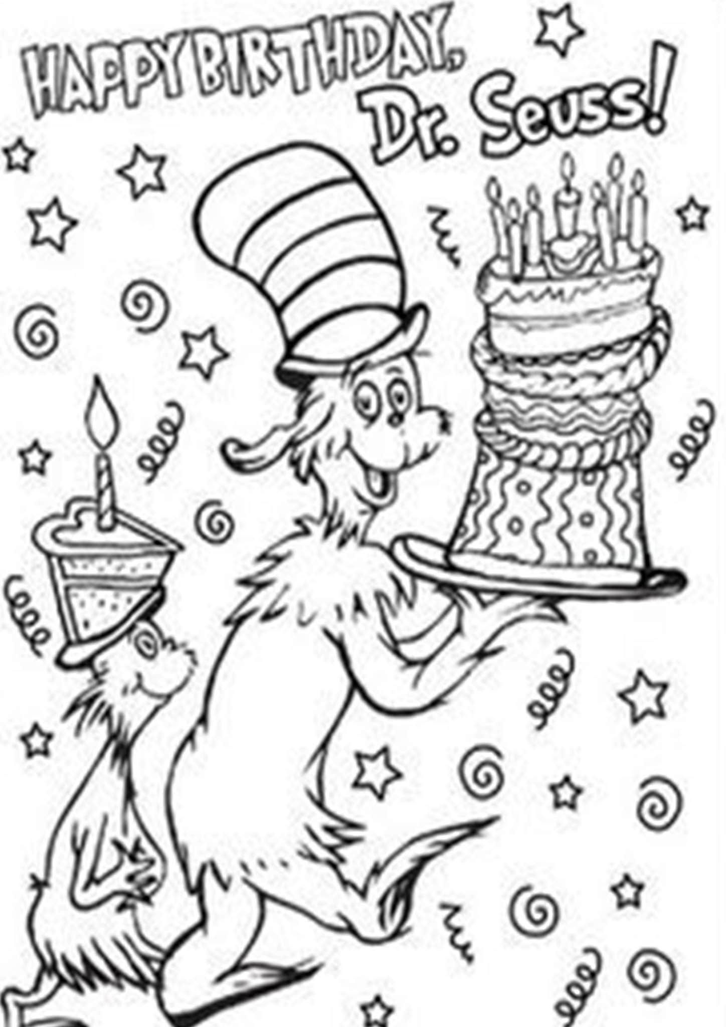 Free Dr Seuss Printable Coloring Pages
