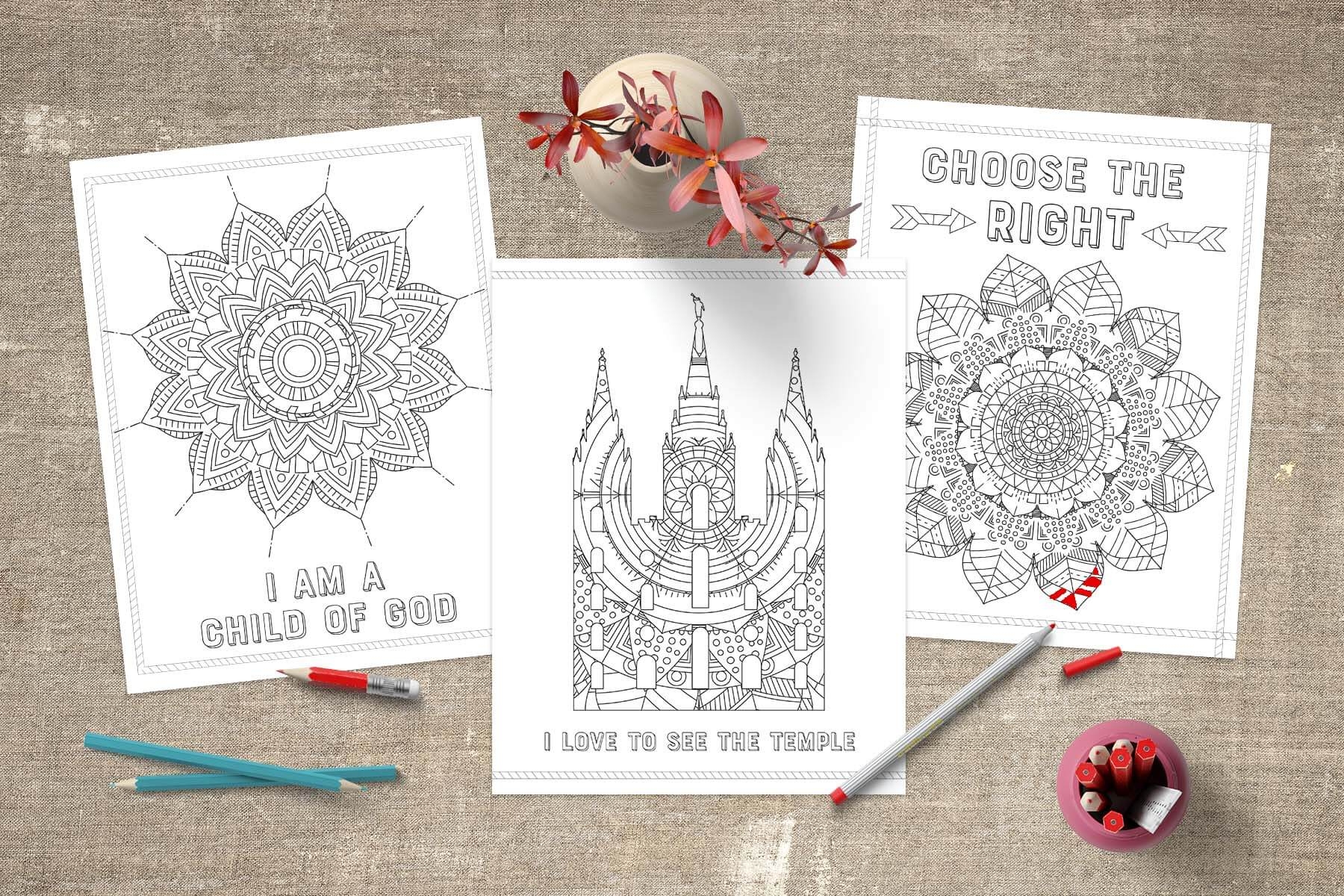 Free LDS Coloring Pages Www TeepeeGirl