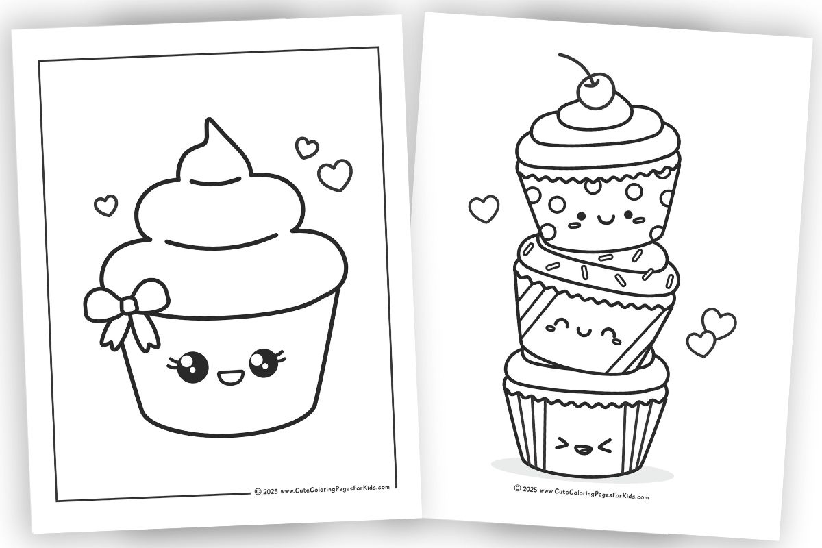 Cupcake Printable Coloring Pages