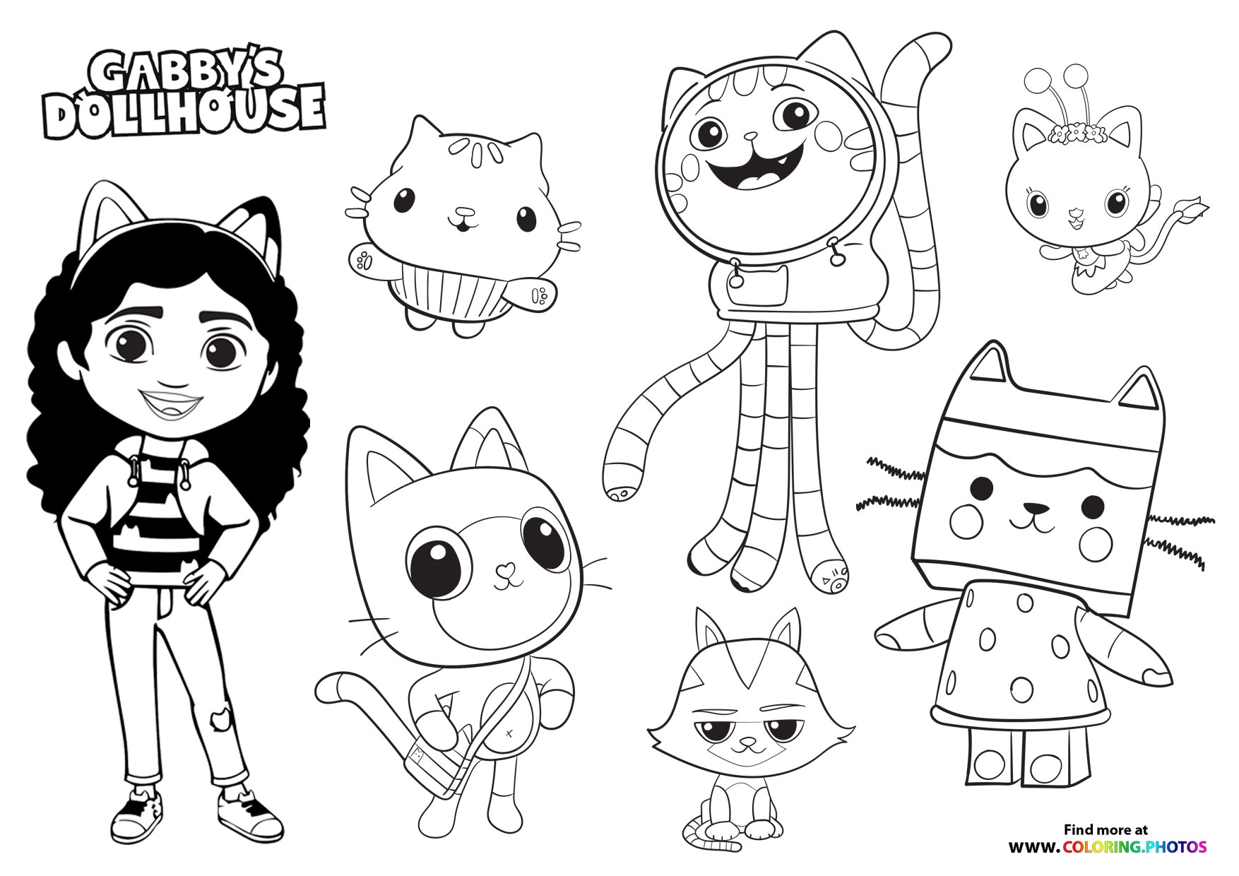 Gaby s Dollhouse All Characters Coloring Pages For Kids