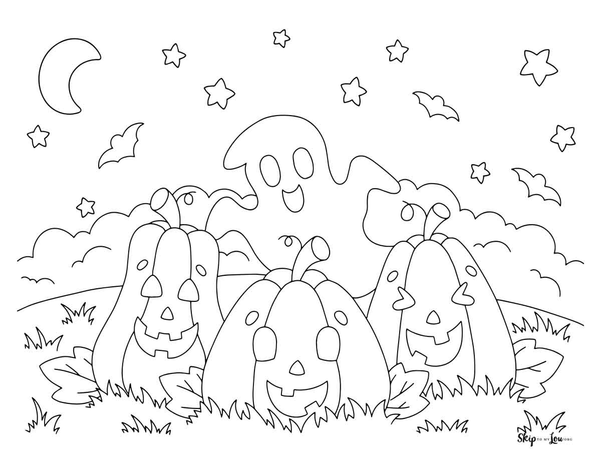 Free Ghost Coloring Pages