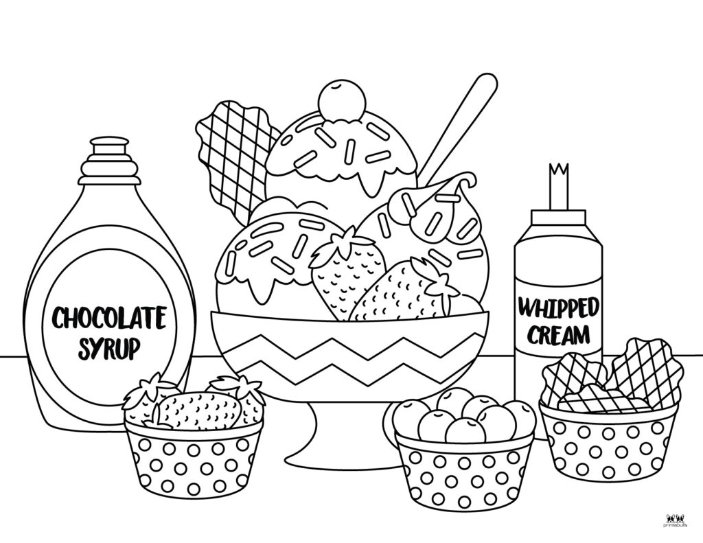 Ice Cream Coloring Pages 26 Printable Pages Printabulls